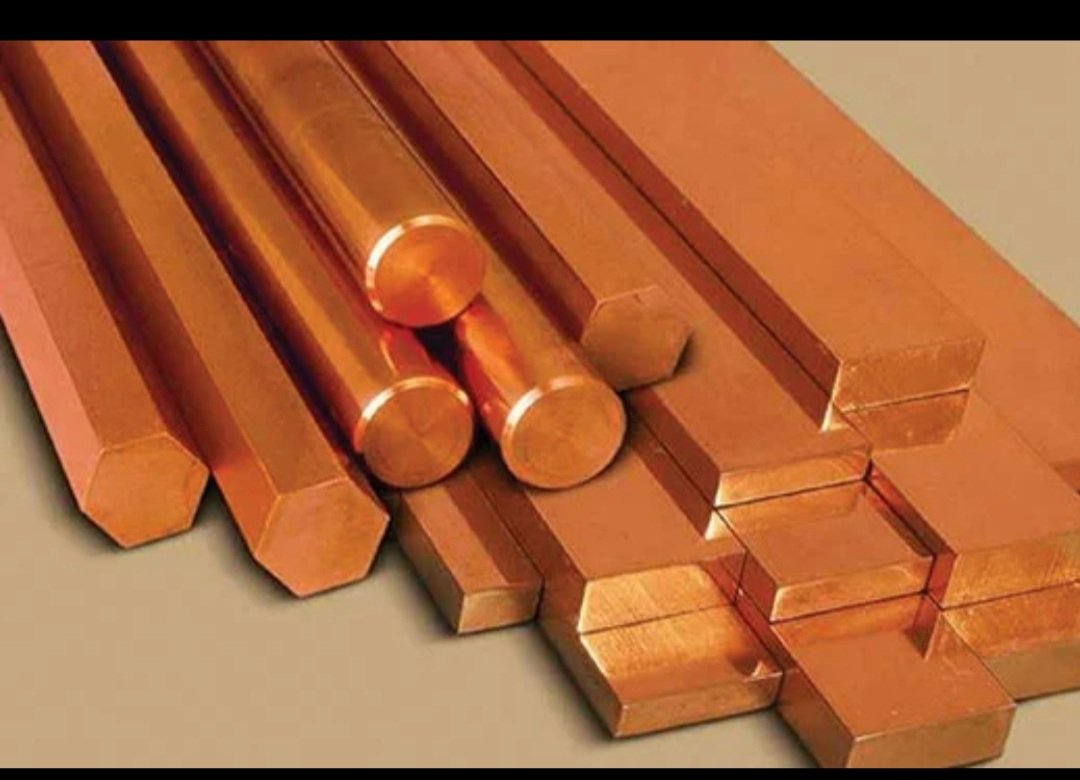 Copper rod and flat bar